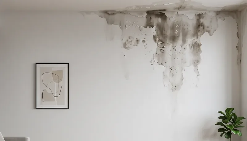 Humedad por filtración en cubierta de vivienda balear